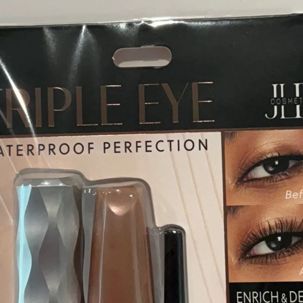 JLB Cosmetics Triple Eye Waterproof Perfection (3) PC Mascara and Eyeliner.